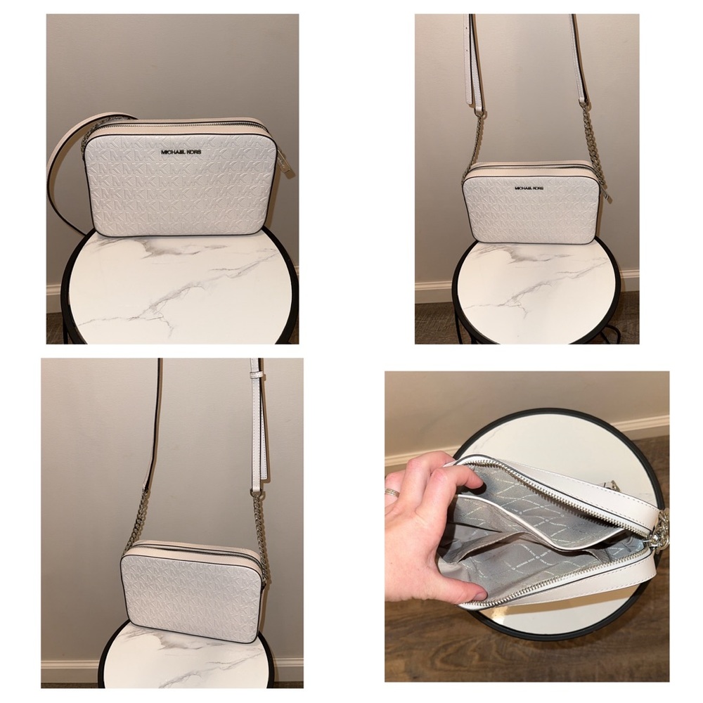 White Michael Kors cross body bag.